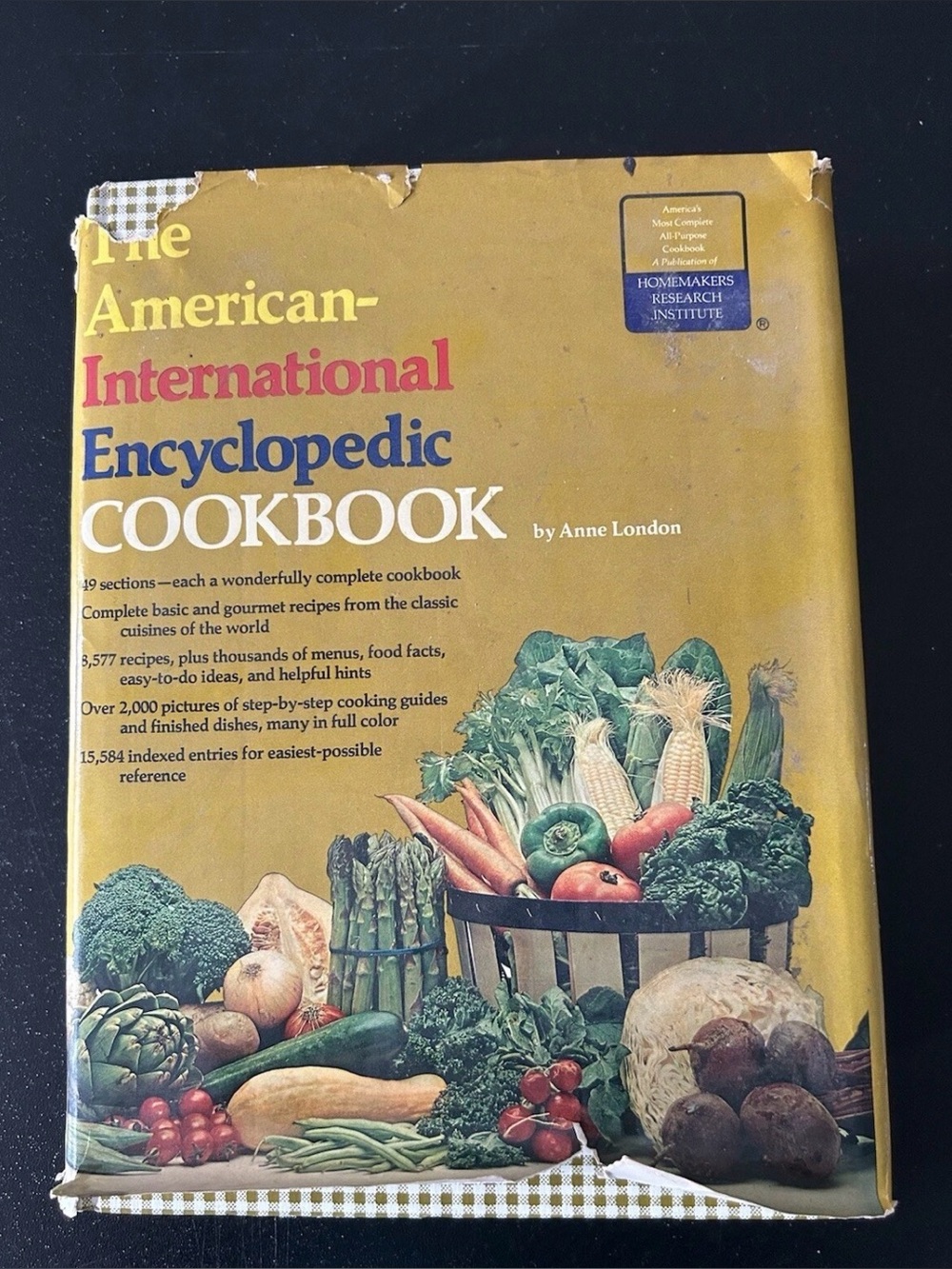 The American International Encyclopedic Cookbook 1972 Vintage Recipe Book HC DJ